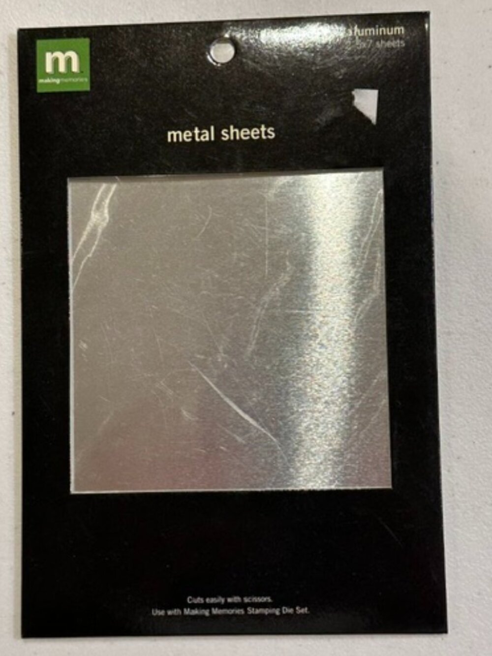 NEW Making Memories Aluminum Metal Sheets-TWO (2) 5" x 7" Sheets